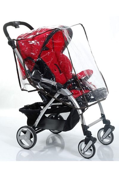 pınar bebe Reversible Baby Stroller Rain Cover Black