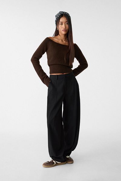 Stradivarius Asimetrik triko kazak