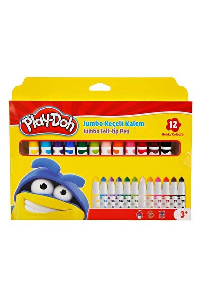 Play Doh Jumbo Keçeli Kalem 6 mm 12 Renk