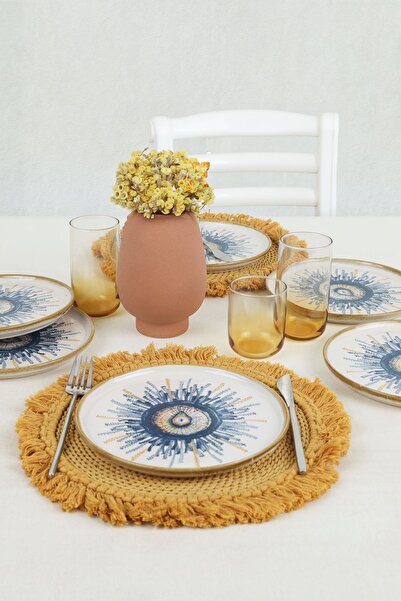 Keramika Hydra Nordic 22 Cm Cake Plate - 6 Pieces 21352