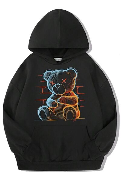 BRZ KIDS Hanorac unisex pentru copii cu ursuleț de pluș