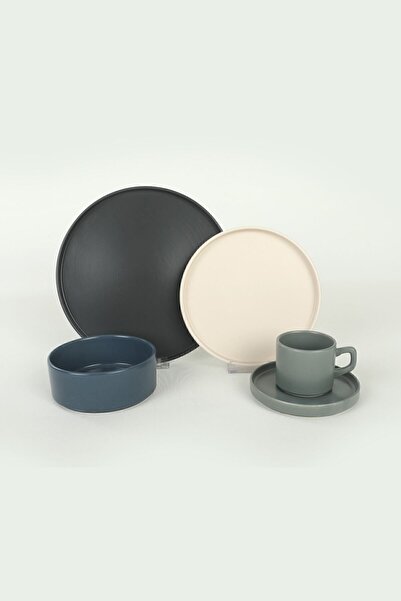 Keramika River Stackable Yemek / Kahvaltı Takımı  20 Parça 4 Kişilik