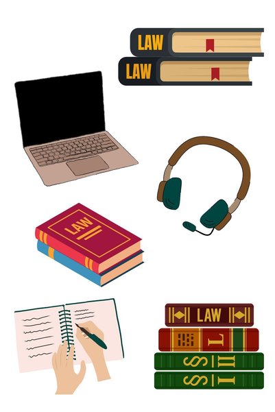 ANSHA CRAFTS Law Student Sticker Set -Bullet Journal - Agenda - Planner - Notebook - Sticker Set for Laptop