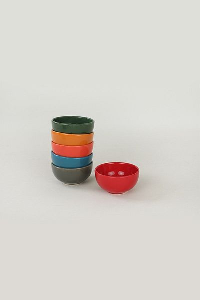 Keramika Mix Bulut Mini Bol pentru Gustare / Bol pentru Sos 8 Cm 6 Bucuri
