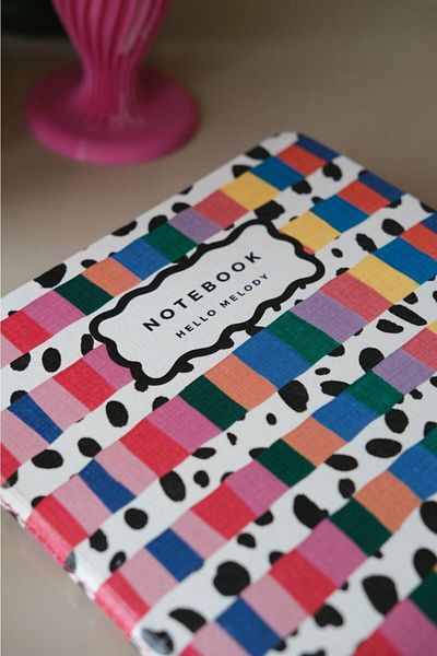 Hello Melody Design RAINBOW" Notebook from Hello Melody Stationery Collection - 90 gr Ivory Paper - 15x24 cm