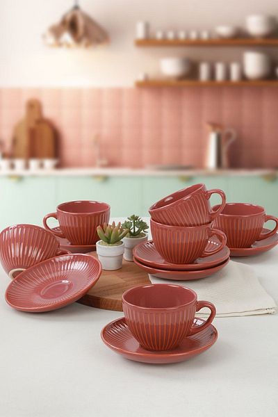 Keramika Mercan Tea Set 12 τεμαχίων για 6 άτομα
