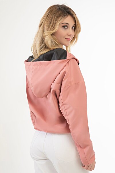 Riverstorm Γυναικεία πλεξούδα αδιάβροχο μεγάλου μεγέθους με τσέπη με κουκούλα - Windbreaker