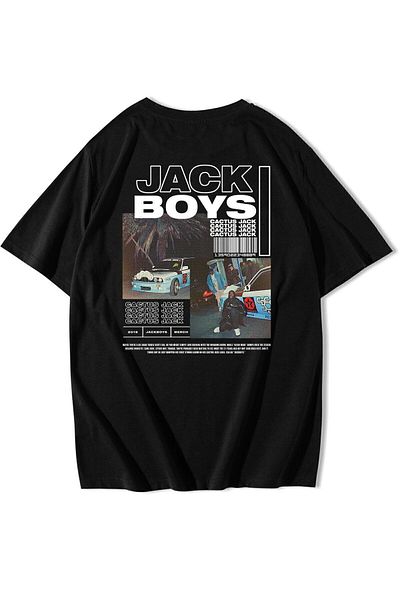 BRZ COLLECTION Μπλουζάκι Unisex Cactus Jack Oversize - Travis Scott Jack Boys