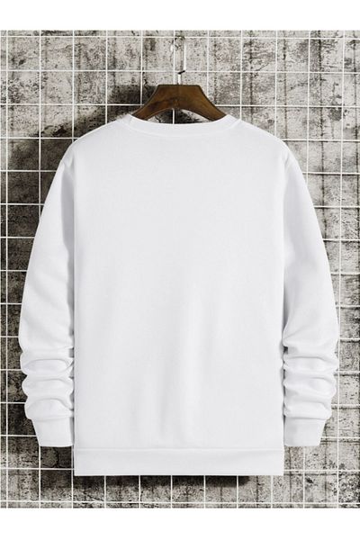 LA GULER Χειμερινό Unisex Oversize Φούτερ - Crew Neck, 3 Κλωστές Βαμβακερό, Fleece