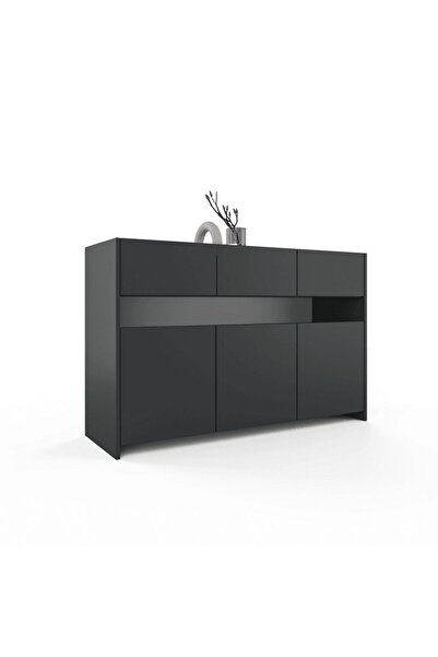 ANZERA Nora Konsol - Antrasit - 3 Kapaklı