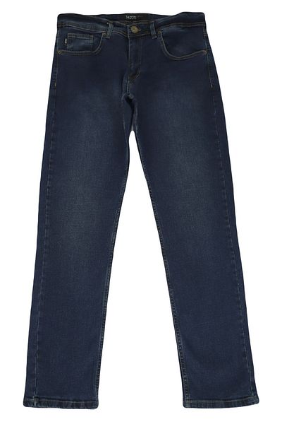 HACKER DENIM Men's Green High Waist Tube Leg Large Size Jean Trousers - Fistan Store