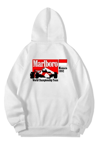 BRZ COLLECTION F1 1992 Monaco Λευκό Unisex Oversize Hoodie