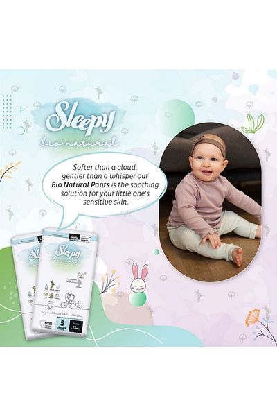 Sleepy Bio Natural Pants Size 5 |3x40 Count|Organic|Comfort|Absorbent|Eco-Friendly|Hypoallergenic
