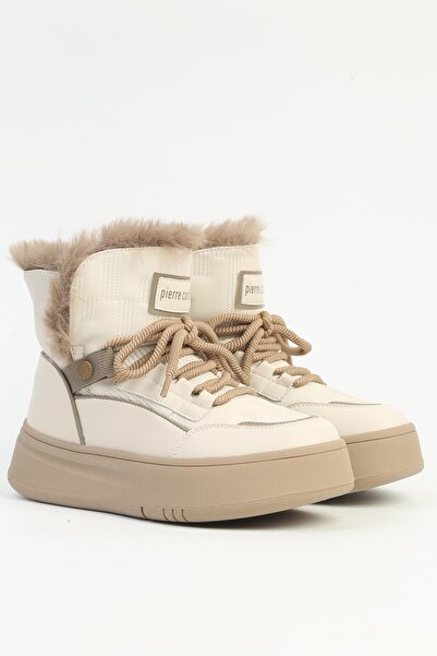 Pierre Cardin Pci-11188 Model Cream Women's Boots - Imported Design