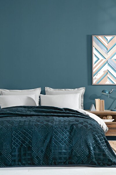 Yataş Nova Double Emboss Blanket - Petrol Green
