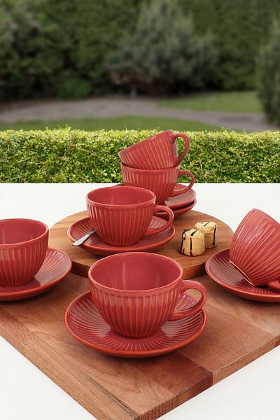 Keramika Mercan Tea Set 12 τεμαχίων για 6 άτομα