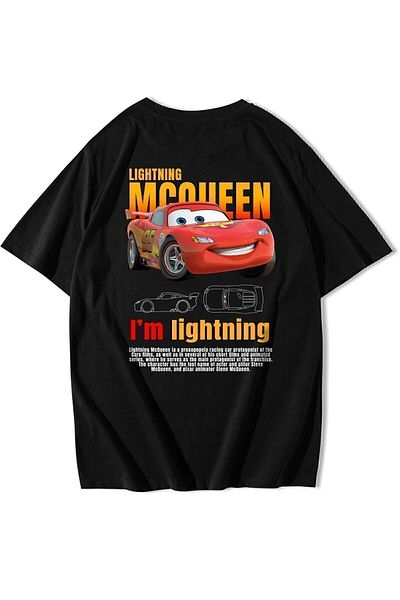 BRZ COLLECTION Μπλουζάκι Unisex Oversize Lightning McQueen