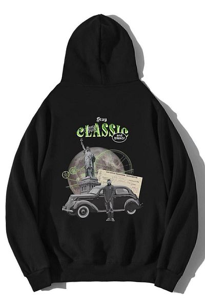 BRZ COLLECTION Hanocă supradimensionată unisex Stay Classic