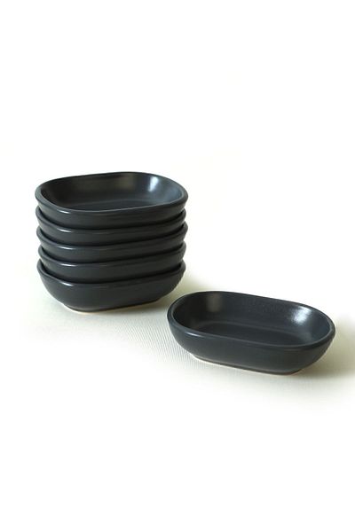 Keramika Matte Dark Gray Noyan Snack Bowl 11 Cm 6 Pieces 627