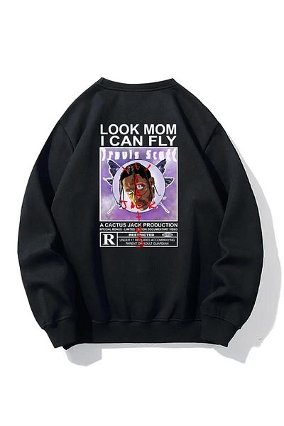 BRZ COLLECTION Hanorac oversize Look Mom I Can Fly Cactus Jack