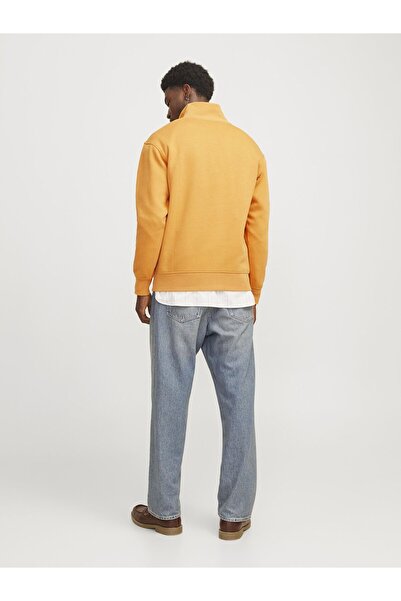 Jack & Jones Sweatshirt Text Sweatshirt Mit Halbem Reißverschluss