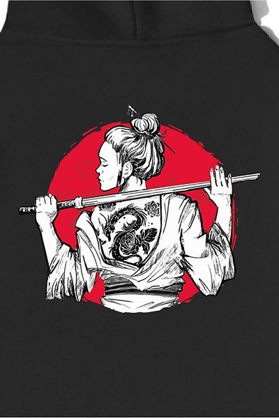 BRZ COLLECTION Hanorac unisex oversize Samurai Girl