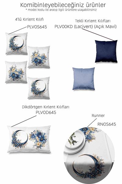 Pilloveland Set de 4 huse de pernă din piele intoarsa - model de vis imprimate pe doua fete