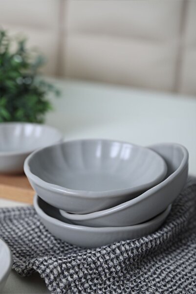 Keramika Sirius Matte Gray Snack Bowl/Sauce Bowl - 12 cm, 6 Pieces, 995