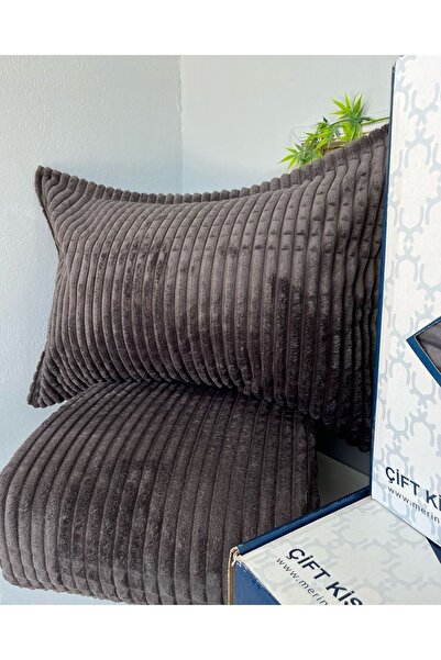 Sarar Merinos Modern Lıne 3 Parça Yatak Örtüsü Battaniye Seti Çift Kişilik Modernlıneantrasit02