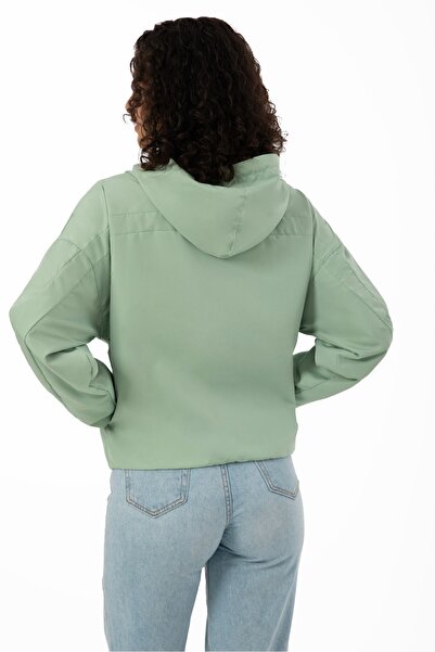 Montup Γυναικείο αδιάβροχο εποχιακό αδιάβροχο παλτό με κουκούλα, αδιάβροχο και αντιανεμικό, με τσέπες