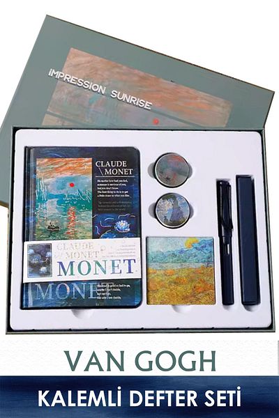 Vox Art Van Gogh Green Notebook Pen Set