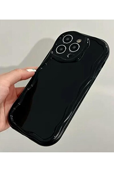İphone 15 promax parlak dalgalı silikon telefon kılıfı