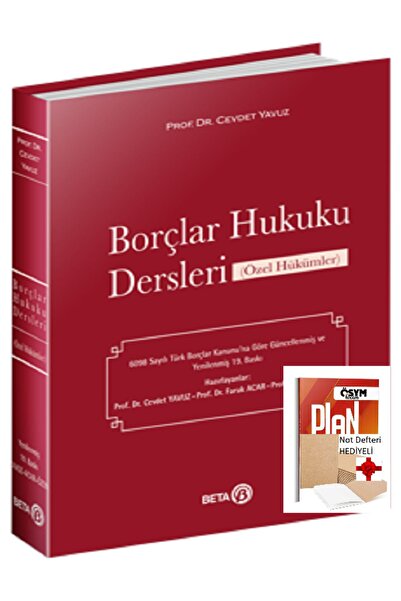 Seçkin Yayıncılık Borçlar Hukuku Dersleri (Özel Hükümler) Cevdet Yavuz DEFTER