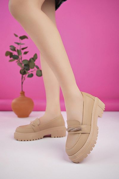 MUGGO Oxford Guaranteed Women's Loafer Thick Sole Daily Casual Moccasin Shoes