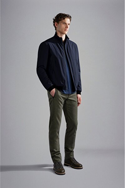 PAUL&SHARK Navy Blue Men's Jacket - Long Sleeve, Stand Collar, Daily Use, 14312019 -013