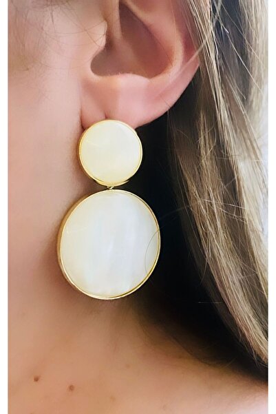 VNS Accessories Sedef İkili Küpe (5 cm)