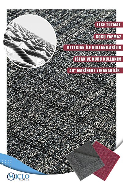 MICLO CLEANING 2 Adet - Zorkir Ovalama Bezi - Simli, Telli Bez 40x40 Kare Desen