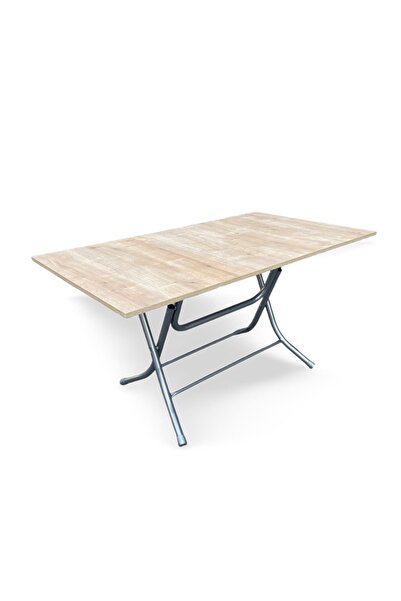 Arıcıoğlu 90 Cm X 120 Cm Katlanır Metal Yüksek Ayaklı Suntalam Ahşap Masa
