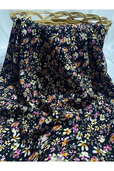 BURSA KUMAŞTAN En150 X100 Colorful Viscose Cotton - Dress, Shalwar, Skirt, Blouse and Shirt Draped Reg