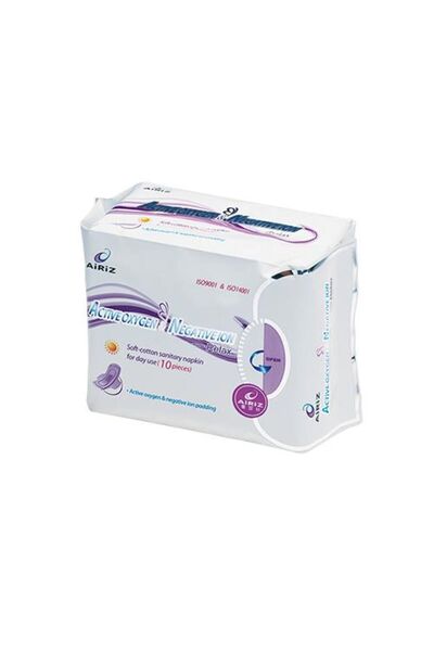 Tiens مجموعة فوط صحية نسائية من Airiz مكونة من 10 قطع للاستخدام النهاري