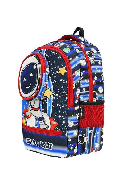 Alanç Gift Rucsac ortopedic pentru școala primară personalizat astronaut albastru pentru băiat - nutriție și suport pentru stilou