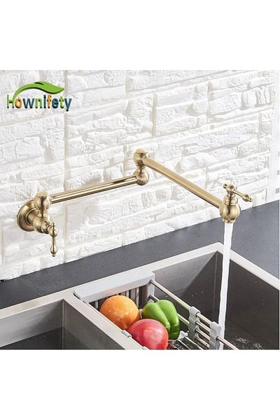 OEM Kitchen Sink Faucet with Dual Flow Water Purification Outlet and Stove Top Pot Faucet Set Mat Gold Set