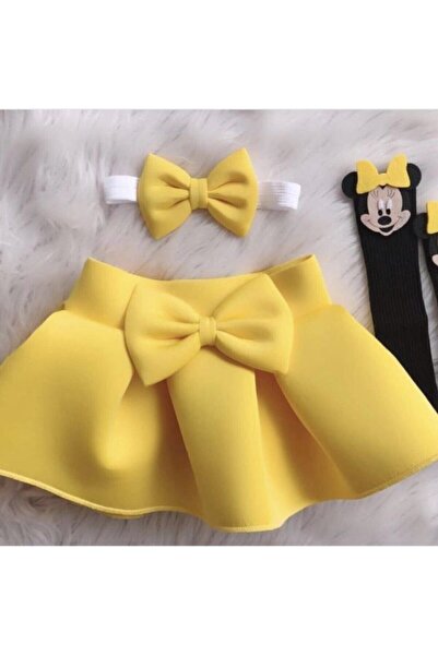 Kokosh kidss Kız Çocuk Sarı Etek Setı