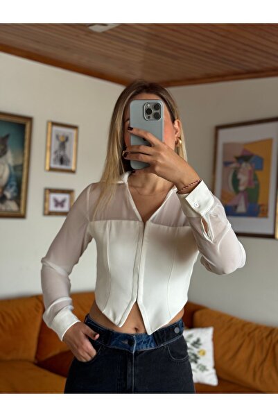 Butik Şifon garnili bluz