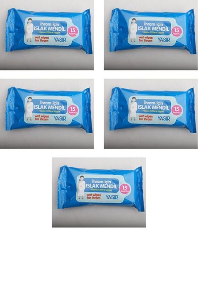 Yasir 5 Unscented Wet Wipes - For Hajj, Umrah and Irama