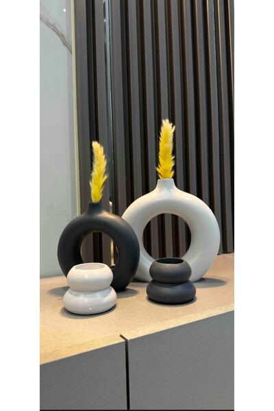 BLANJ Bohem Halka Vazo, Mumluk Set 20x19 15x14