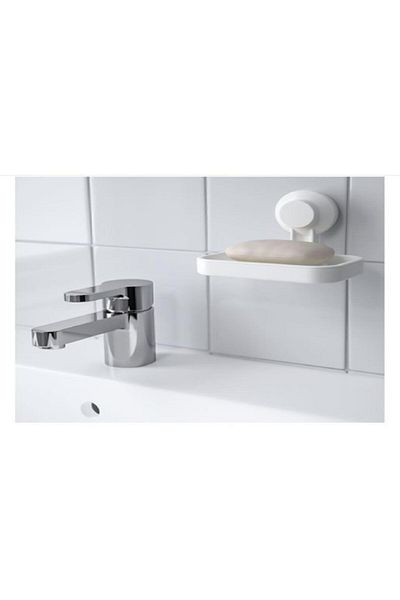 IKEA Βεντούζα Tisken - Αυτοκόλλητο Δοχείο Λευκού Σαπουνιού