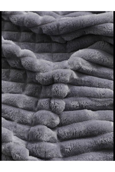 Deneme Zamanı King Size Blanket Thick Blanket Modern Line-merinos 220x240 with 2 Pillowcases