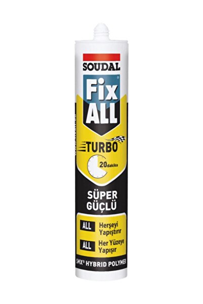 Soudal Fix All Turbo Ultra Hızlı Süper Güçlü Yapıştırıcı 290 ml Beyaz