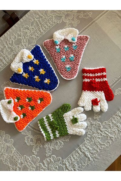 Dantelux Trend Imb Hand Knitted 5 Pieces Mixed Color Fiber